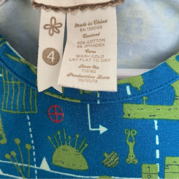 Matilda Jane Blue Green Sewing Themed Long Sleeve Tee Size 4 - Picture 5 of 6